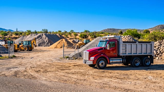 seguro para camión de volteo: unidad de carga de materiales en obra en México